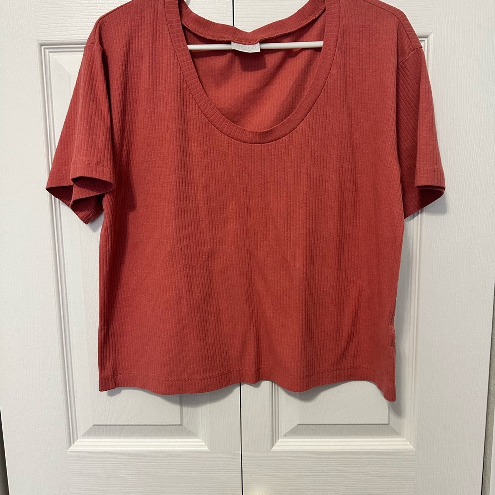 Abound Women's Short Sleeve Red Top